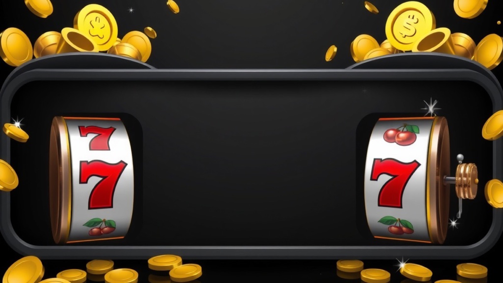 Lucky Spin slot games with spinning slot reels with cherries, bells and lucky sevens